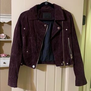 Purple leather jacket